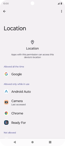 Press the required app. Press the required app.