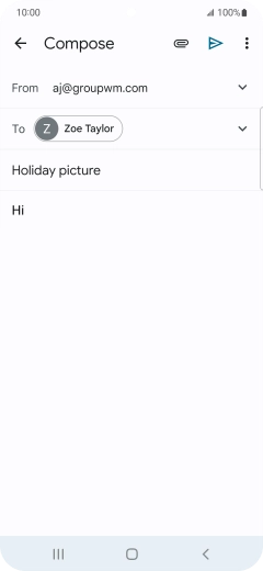 Press the attachment icon. Press the attachment icon.