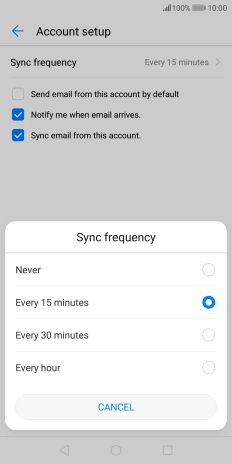 Press the required setting. Press the required setting.