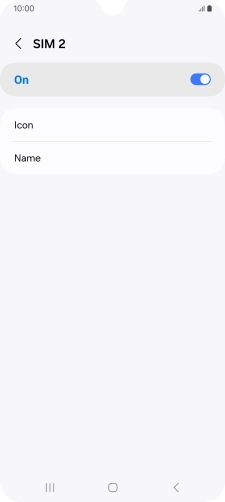 Press the indicator to turn use of the SIM on or off. Press the indicator to turn use of the SIM on or off.