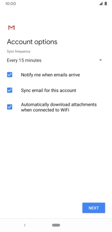 If this screen is displayed, you email account has been recognised and set up automatically. Follow the instructions on the screen to key in more information and finish setting up your phone. If this screen is displayed, you email account has been recognised and set up automatically. Follow the instructions on the screen to key in more information and finish setting up your phone.