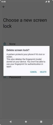 Press DELETE. Press DELETE.