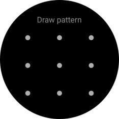 Slide your finger across the screen to connect at least four points and follow the instructions on the screen to create a pattern as lock code. Slide your finger across the screen to connect at least four points and follow the instructions on the screen to create a pattern as lock code.