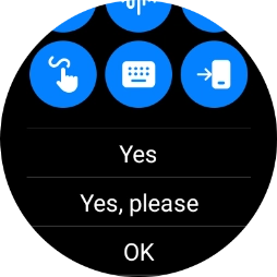 Press the required reply. Press the required reply.