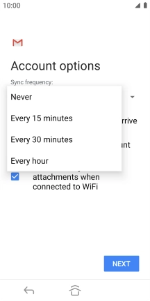 Press the required setting. Press the required setting.