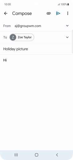 Press the attachment icon. Press the attachment icon.