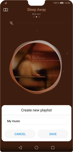 Key in a name for the playlist and press SAVE. Key in a name for the playlist and press SAVE.