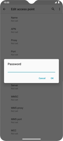 Key in secure and press OK. Key in secure and press OK.