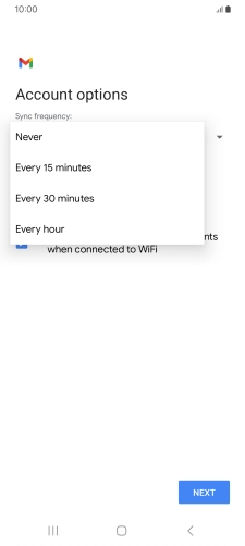Press the required setting. Press the required setting.
