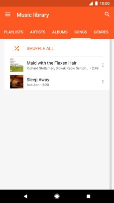 Press the required audio file. Press the required audio file.