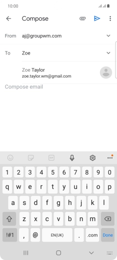Press the required contact. Press the required contact.
