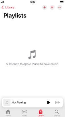 Press the new playlist icon. Press the new playlist icon.