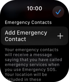 Press Add Emergency Contact and follow the instructions on the screen to key in your emergency info and emergency contacts. Press Add Emergency Contact and follow the instructions on the screen to key in your emergency info and emergency contacts.