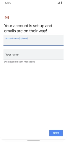 Press Your name and key in the required sender name. Press Your name and key in the required sender name.