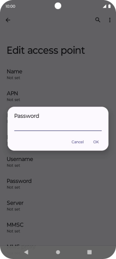 Key in secure and press OK. Key in secure and press OK.