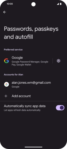 Press Add account. Press Add account.