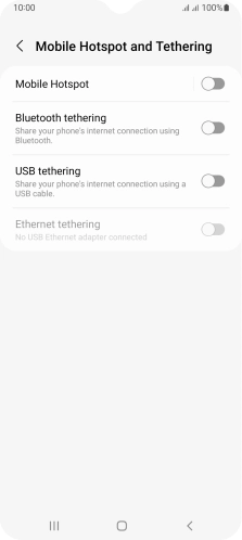Press Mobile Hotspot. Press Mobile Hotspot.