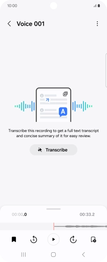 Press Transcribe. Press Transcribe.