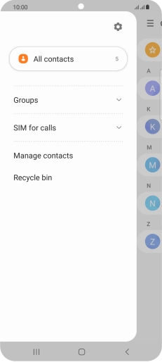 Press Manage contacts. Press Manage contacts.