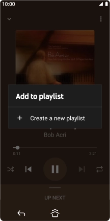 Press Create a new playlist. Press Create a new playlist.