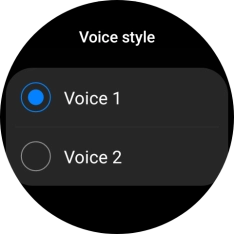 Press the required voice. Press the required voice.