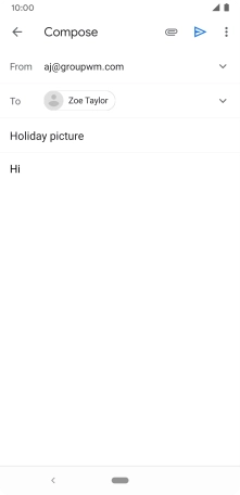 Press the attachment icon. Press the attachment icon.