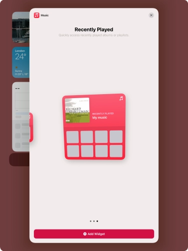 Press Add Widget. Press Add Widget.
