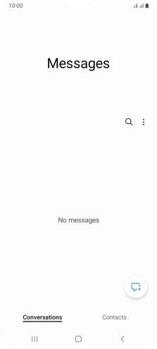 Press the new message icon. Press the new message icon.