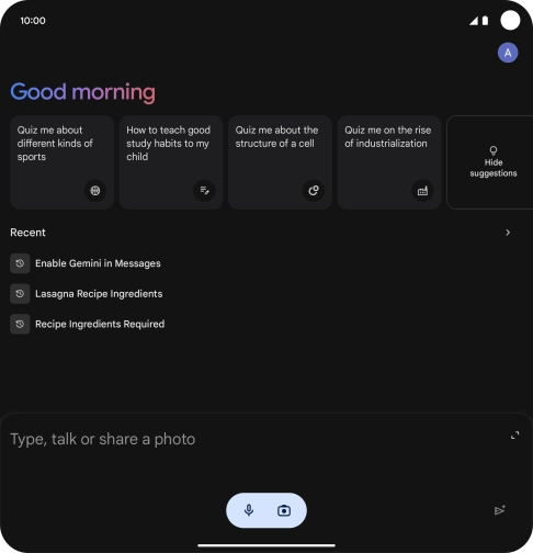 Press the profile icon. Press the profile icon.