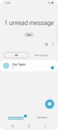 Press the new message icon. Press the new message icon.