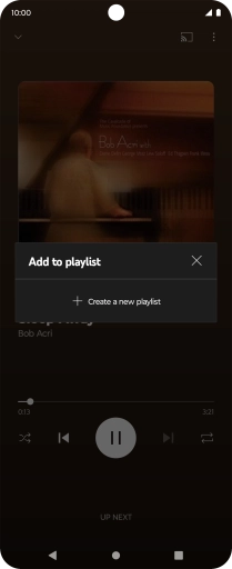 Press Create a new playlist. Press Create a new playlist.