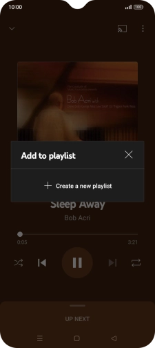 Press Create a new playlist. Press Create a new playlist.