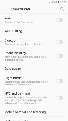 Press Mobile hotspot and tethering. Press Mobile hotspot and tethering.