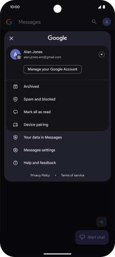 Press Messages settings. Press Messages settings.