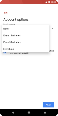 Press the required setting. Press the required setting.