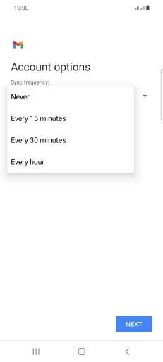 Press the required setting. Press the required setting.