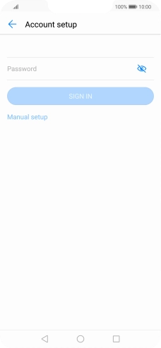 Press Password and key in the password for your email account. Press Password and key in the password for your email account.