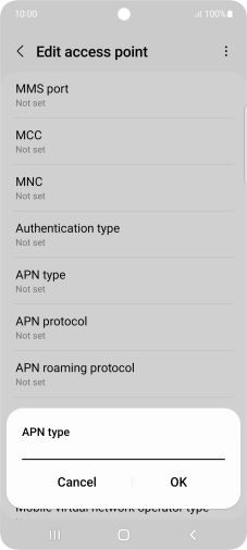 Key in mms and press OK. Key in mms and press OK.