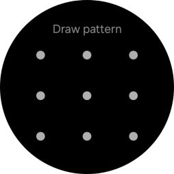 Slide your finger across the screen to connect at least four points and follow the instructions on the screen to create a pattern as lock code. Slide your finger across the screen to connect at least four points and follow the instructions on the screen to create a pattern as lock code.