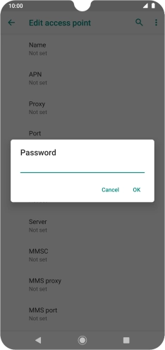 Key in secure and press OK. Key in secure and press OK.