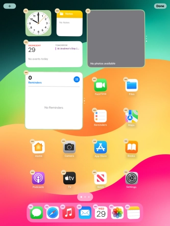 Press the home screen icon. Press the home screen icon.