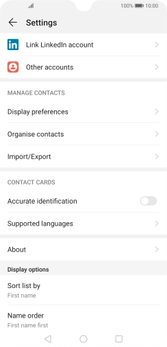 Press Import/Export. Press Import/Export.