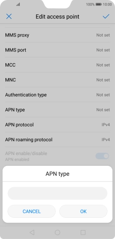 Key in mms and press OK. Key in mms and press OK.