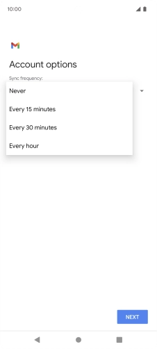 Press the required setting. Press the required setting.