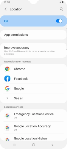 Press App permissions. Press App permissions.