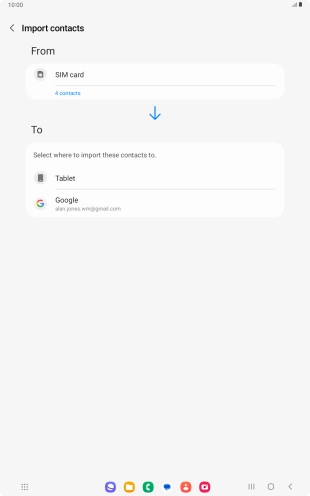 Press the required Google account. Press the required Google account.