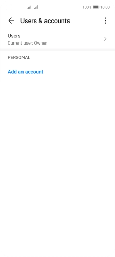 Press Add an account. Press Add an account.