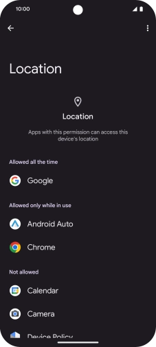 Press the required app. Press the required app.