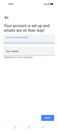 Press Your name and key in the required sender name. Press Your name and key in the required sender name.