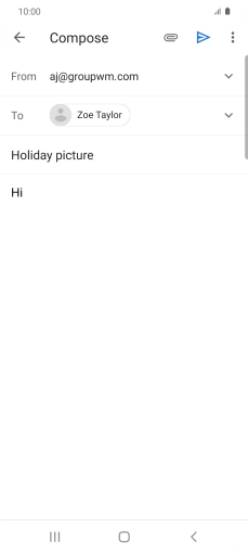 Press the attachment icon. Press the attachment icon.